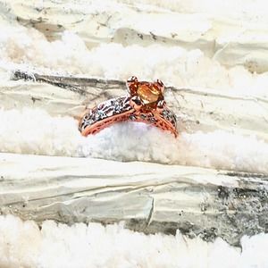 Fashion Jewelry 7 8 Champagne Rose Gold Cocktail Party Engagement Womens Ladies